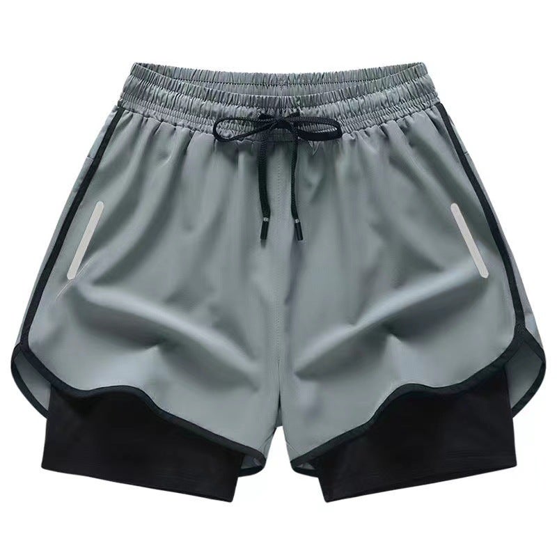 Men'S Casual Popular Pants Outdoor Sports Pants Double Shorts Muscle Fitness Swimming Trunks Sports - Image 1